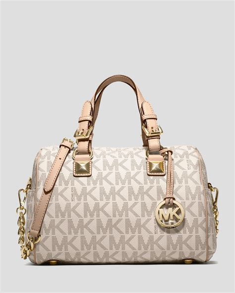 michael kors large grayson signature satchel gold chain|Michael Kors grayson medium satchel.